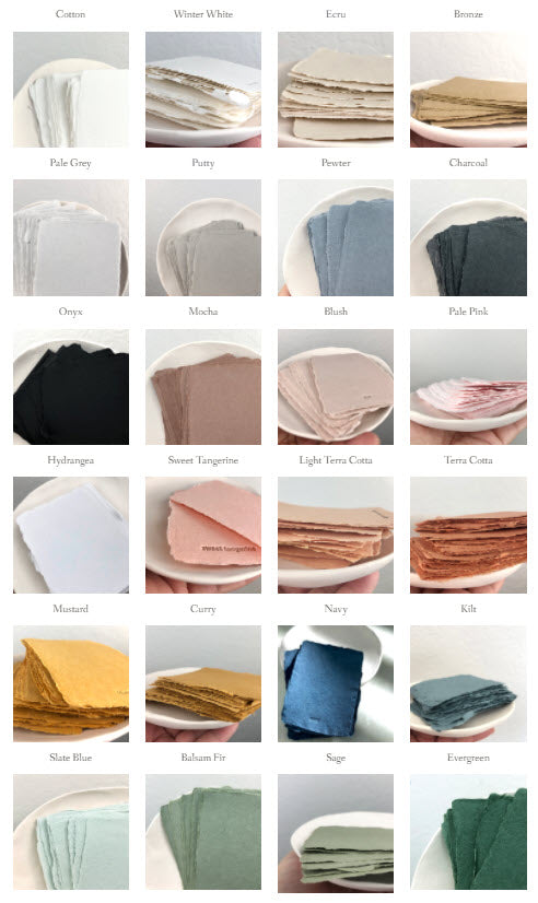Handmade Paper Colored Sample Pack